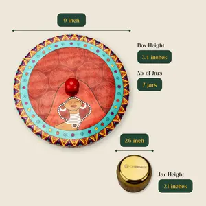 <b>Wooden</b> Masala <b>Box</b> Good quality with steel bowl Handmade Premium Quality Spices <b>Storage</b> <b>Box</b> <b>wooden</b> - Product Image 3