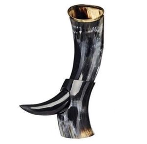 Cuerno para beber vikingo elegante con soporte Cuerno para beber vikingo de calidad superior con aceptar tamaño personalizado - Product Image 4