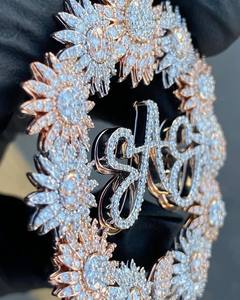 Pendentif animal de luxe pour homme plaqué or jaune 18 carats, diamant Moissanite véritable 3,50 carats, breloque religieuse de mariage, style Hip-hop, cadeau GRA - Product Image 2