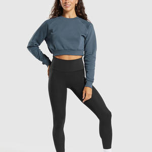 Sudaderas deportivas personalizadas para mujer con bordado de impresión de logotipo y marca de etiqueta para ropa deportiva de gimnasio y uso diario - Product Image 4