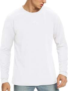 T-shirts à manches longues pour hommes à séchage rapide doux Durable 100% coton toile tissu Vintage mode de vie actif de haute qualité fabriqué au Pakistan - Product Image 6