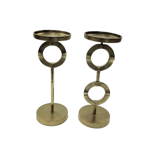 Bougeoir en or unique avec design à trou central Bougeoir en métal de haute vente pour la maison et les fêtes et les cadeaux Chandelier - Product Image 6