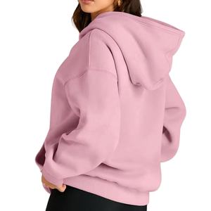 Sweats à capuche pour femmes vente en gros 100% sweats à capuche en coton avec logo personnalisé sweats à capuche courts pour femmes 2026 - Product Image 2