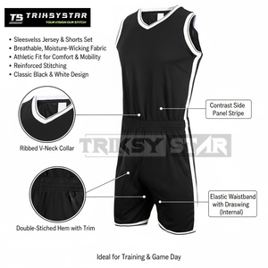 Basketball Uniform Custom Logo Premium Quality Sportswear Quick Dry Adult Men Jersey Set for Team and Training Use - Product Image 3
