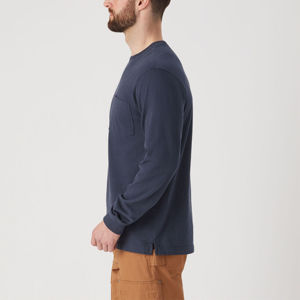 T-shirt de poche à manches longues pour hommes de haute qualité chemise décontractée en coton de qualité supérieure avec poche poitrine fonctionnelle pour un confort quotidien - Product Image 6