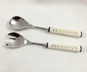 Cuchara de acero de la mejor calidad con mango de resina para servidor de diseño de tenedor con restaurantes de cocina para bodas y hogares - Product Image 5