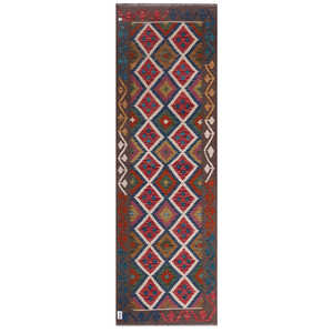 Alfombra Kilim de Maimana, Afganistán, 249 x 80 cm, Alfombras y Juegos de Alfombras - Product Image 1