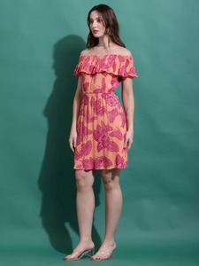 ชุดเดรสลำลองผ้าฝ้ายสไตล์โบโฮสำหรับผู้หญิงชุดเดรสสั้นพิมพ์ลายดอกไม้สำหรับเจ้าสาวงานแต่งงานฮันนีมูนนุ่มและมีสไตล์ - Product Image 4