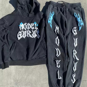 Survêtement professionnel de qualité supérieure survêtement pour hommes Logo personnalisé vêtements de sport deux pièces ensemble de pantalons de survêtement à capuche pour hommes - Product Image 5