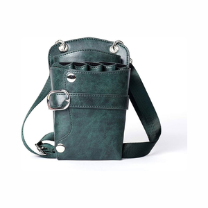 Sac à ciseaux en cuir PU de qualité supérieure outils et accessoires pour cheveux pochette pour salon de coiffure étui à outils de toilettage pour barbier toiletteurs - Product Image 6