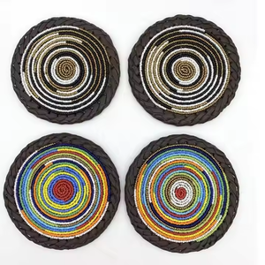 Posavasos con cuentas para bebidas con materiales sostenibles ecológicos Logotipo personalizado Posavasos con cuentas personalizados para regalos corporativos - Product Image 2