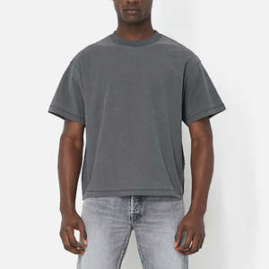 เสื้อยืดผู้ชายทรงครอปไซส์ใหญ่สไตล์วินเทจ - Product Image 3