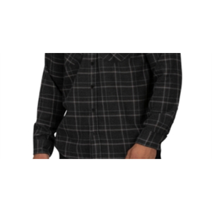 Camicia Casual a Quadri da Uomo Hurley Collezione Spitfire Nera con Colletto alla Coreana Antipiega 100% Cotone Flanella Taglia Media 6XL - Product Image 3