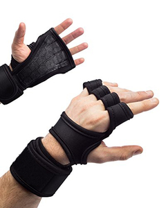 Guantes de entrenamiento de mano desnuda para hombre y mujer con logotipo personalizable para levantamiento de pesas, entrenamiento CrossFit, muñequeras de neopreno, seguridad física - Product Image 2