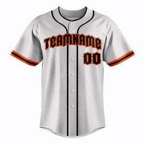 100% Polyester Baseball Softball Uniforme Jersey Logo Personnalisé Imprimer Haute Qualité Respirant Évacuation De L'humidité Séchage Rapide Plus La Taille - Product Image 1