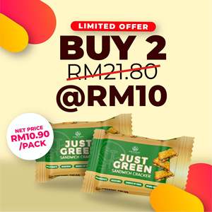 Just Green 180gm Sandwich Cracker Grain Snack - Product Image 4