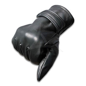 Gants en cuir pour homme doublés de laine, écran tactile, doigts entiers, chauds, pour l'hiver, conduite en plein air, usage décontracté - Product Image 2