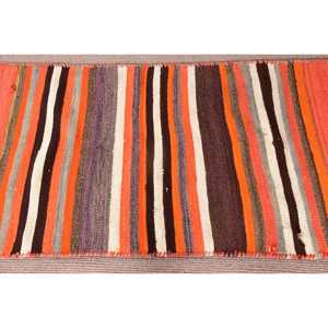 Tapis vintage, tapis de couloir 2,7x9,6 pieds, tapis turc en laine persane orange - Product Image 4