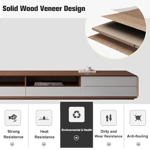 ตู้วางทีวีไม้เนื้อแข็งระดับไฮเอนด์สไตล์เรียบง่ายทันสมัยสำหรับ60-64นิ้ว - Product Image 4