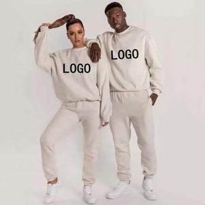 Ensemble de survêtement unisexe personnalisé avec logo, imperméable, respirant, anti-rides, brodé, 2 pièces, survêtement en polyester à capuche, tricoté - Product Image 3