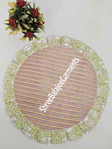 Moderne Réversible Floral Main Bloc Imprimer Jetable Réutilisable 100% Coton Napperons Banquet Maison Cuisine Mariage Événements À Manger - Product Image 5