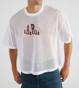 Camiseta deportiva de verano para hombre, ropa de calle personalizada, camiseta de malla de fútbol con serigrafía, logotipo personalizado al por mayor, precio bajo - Product Image 4