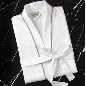 ชุดคลุมอาบน้ำยาว unisex สำหรับผู้ใหญ่, ชุดคลุมคลุมอาบน้ำยาวไซส์ XL ผ้าวาฟเฟิลถักพิมพ์ลายธรรมดาสำหรับฤดูร้อนและฤดูใบไม้ร่วง - Product Image 3