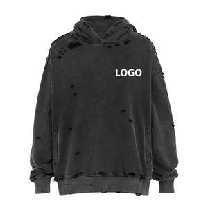 Sudadera con Capucha para Hombre, Diseño Urbano, Buena Calidad, Estilo Desgastado, Último Precio, Manga Larga, Mezcla de Algodón - Product Image 4
