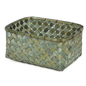 Cesta de almacenamiento con asas recortadas Almacenamiento y organización del hogar hechos a mano Almacenamiento de cocina para alimentos de la fábrica de Vietnam - Product Image 1