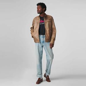 Veste en cuir marron Vintage Racer pour homme-Style motard classique pour un usage quotidien et la conduite de moto - Product Image 1