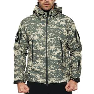 Chaqueta Softshell con Capucha, Totalmente Sublimada con Estampado de Camuflaje, Transpirable, Impermeable, para Exteriores, con Logotipo Frontal, Unisex - Product Image 4