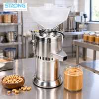 Machine à fabriquer du beurre de cacahuètes pour petites entreprises, moulin en acier inoxydable pour beurre d'amandes et de noix de cajou