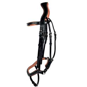 Diseño ecuestre Snaffle de esta brida con acolchado rosa para ajuste de acero inoxidable - Product Image 2