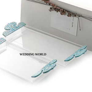 Bandeja de ratán con cubierta de Color negro, vajilla de diseñador hecha a mano, superventas, artículos de boda, venta al por mayor, bandeja de Chocolate nueva de lujo - Product Image 4