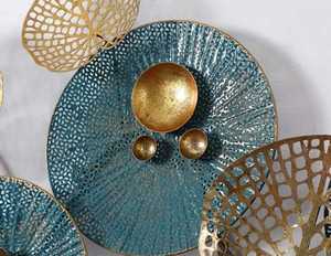 Escultura de arte de pared con círculos grabados, colgante de pared, decoración antigua para el hogar, oficina, dormitorio, habitaciones de invitados, pintura recubierta de polvo - Product Image 5