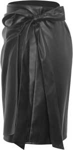 Meilleure offre Jupe en cuir véritable pour femmes Taille naturelle Écologique Élégante Confortable pour un usage décontracté - Product Image 2