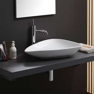 Lavabo en céramique de forme goutte d'eau au design moderne - Product Image 2
