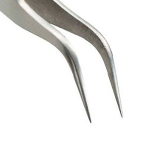 Pinces à cils en acier inoxydable personnalisables avec logo, légères, durables, à pointe incurvée, pinces à volume, outils d'extension de cils - Product Image 5