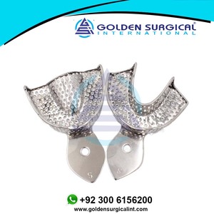 Plateau de maintien dentaire, plateau d'empreinte dentaire, plateau dentaire supérieur et inférieur en acier inoxydable, autoclavable, outils dentaires - Product Image 6