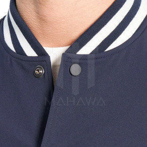 Veste d'hiver pour homme de qualité supérieure avec logo personnalisé, col montant, manches longues, design frontal, style Letterman, mélange de laine écologique - Product Image 4