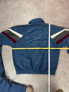 Ensemble survêtement vintage en molleton 2026, taille personnalisée, style rétro des années 90, bleu, vêtements de sport, veste et pantalon de survêtement italien old school - Product Image 5