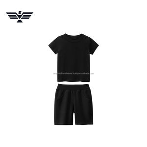 Men Solid Custom Color T-Shirt & Shorts Set Summer Casual Outfit Soft Cotton 2-Piece Clothing Set <b>Heat</b>-Transfer Printed - Product Image 1