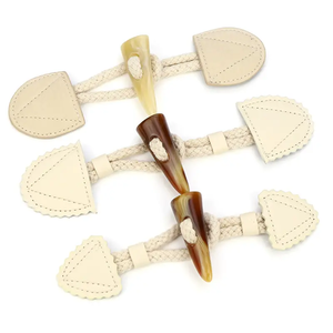 Cao Tùy Chỉnh Cổ Điển Da Chuyển Đổi Nút Anh Phong Cách Sừng Chuyển Đổi Nút 2-Lỗ Duffel Áo Tự Nhiên Giả Sừng Nút - Product Image 5