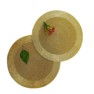 Wholesale Embroidery Beaded Solid Vintage <b>Round</b> <b>Placemat</b> Handmade Durable Home Wedding Banquet Use Customizable Eco-Friendly - Product Image 1