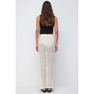 Falda Lápiz Casual Vintage con Volantes de Encaje, Talla XS, Tejido de Punto No Tejido, Cintura Imperio, Diseño con Estampado Primaveral - Product Image 6