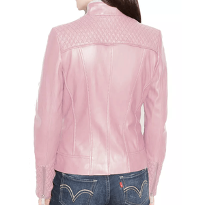 Top Notch Stylish Motorcycle <b>Jacket</b> Yellow Genuine Lambskin Motorbike Leather Moto <b>Biker</b> <b>Jacket</b> For Women - Product Image 4
