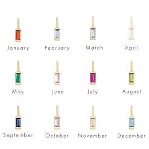 Baguette จี้ทับทิมขนาดเล็ก july birthstone ชุบทองนำโชคทำด้วยมือเครื่องประดับหินขนาดเล็กเสน่ห์สำหรับทำเครื่องประดับ - Product Image 3