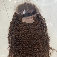Perruque en cheveux afro crépus bruns, perruque à dentelle transparente 13x4, 14-24 pouces |   Fournisseurs en gros