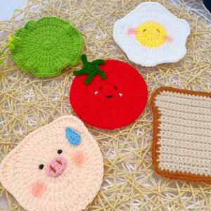 Manta de Flores de Rosa Tejida a Crochet Hecha a Mano, Posavasos de Lana Suave Reutilizable, Regalo para el Día de la Madre en Vietnam - Product Image 1