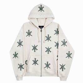 เสื้อสเวตเตอร์มีฮู้ดไซส์ใหญ่พิเศษสำหรับผู้ชายเสื้อผ้าแนวสตรีทประดับพลอยเทียมออกแบบได้ตามที่ต้องการทุกแบบ - Product Image 5